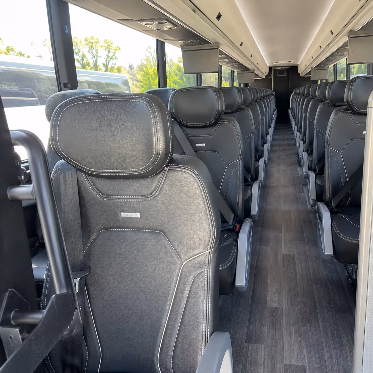 whittier 47 passenger charter bus interior