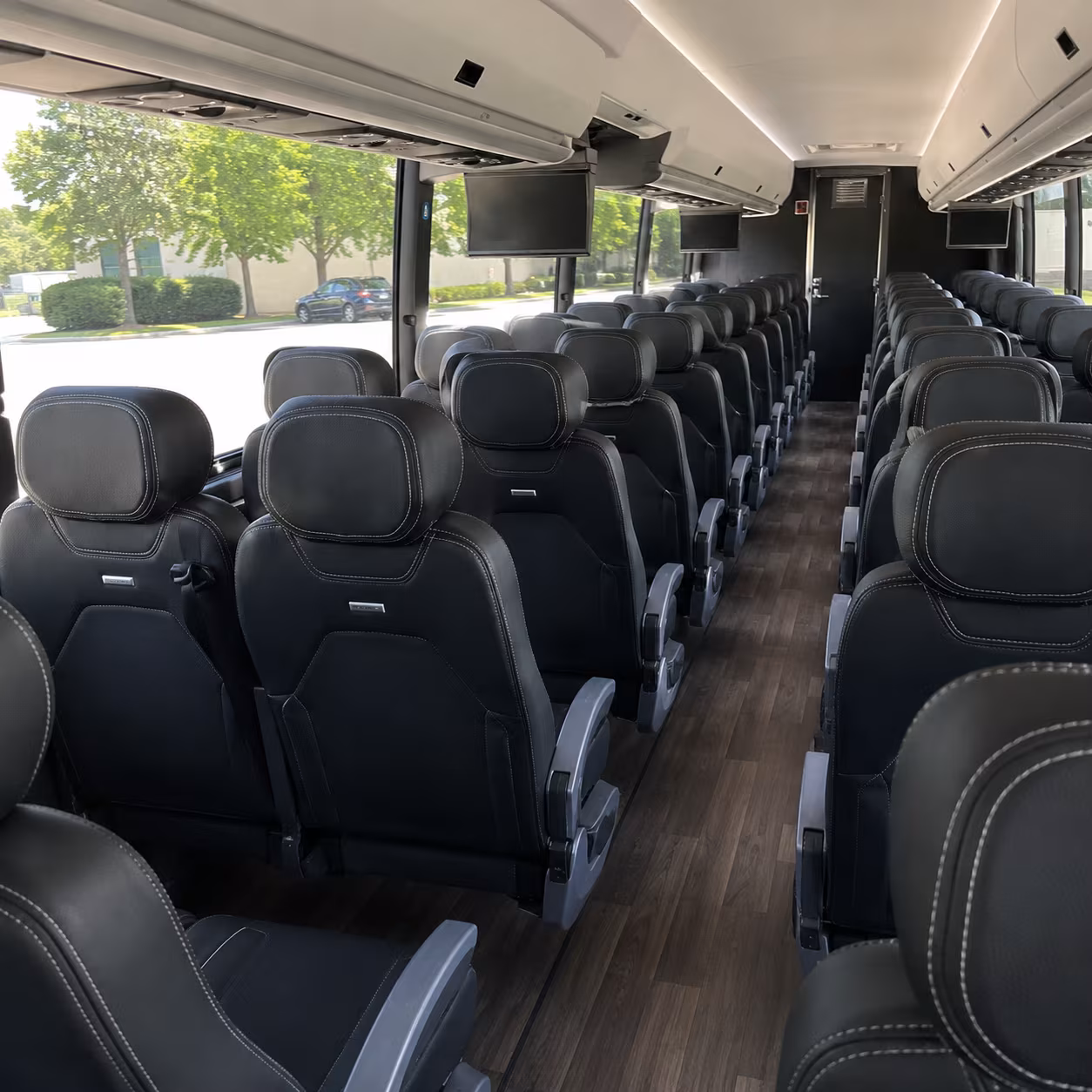 whittier 56 passenger charter bus interior