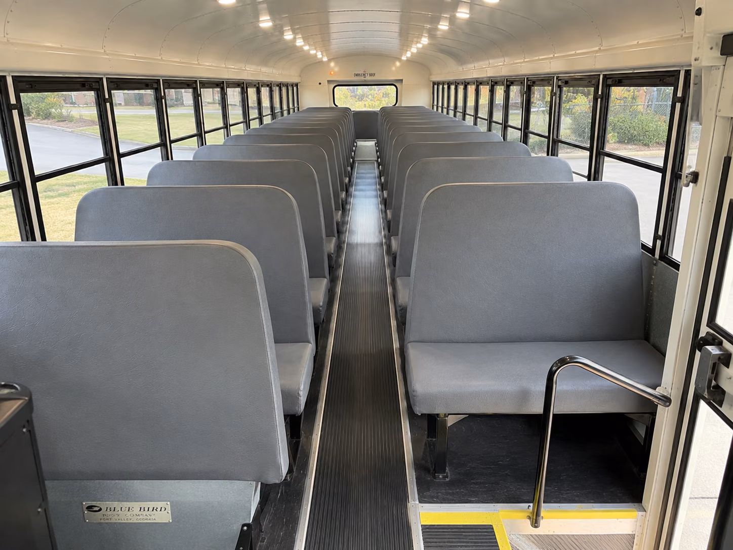 whittier school bus inside